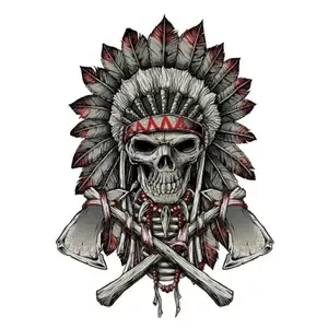 Lethal ThreatMotorcycle stickers Renegade Skull