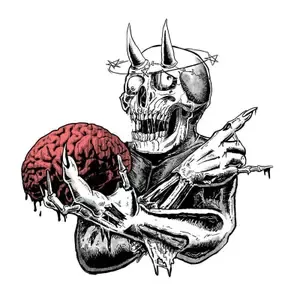 Lethal ThreatMotorcycle stickers Skull Brain