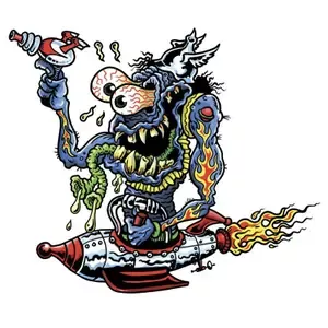 Lethal ThreatMotorcycle stickers Spaceship Monster