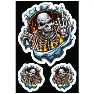 Lethal ThreatStickers Finger Skull LT55072