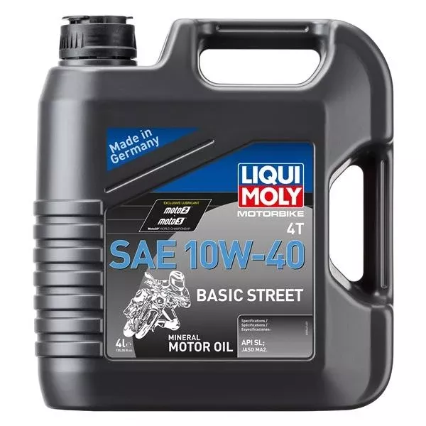 LiquiMoly - 4T SAE Basic Street Mineral Engine Oil - 10W40