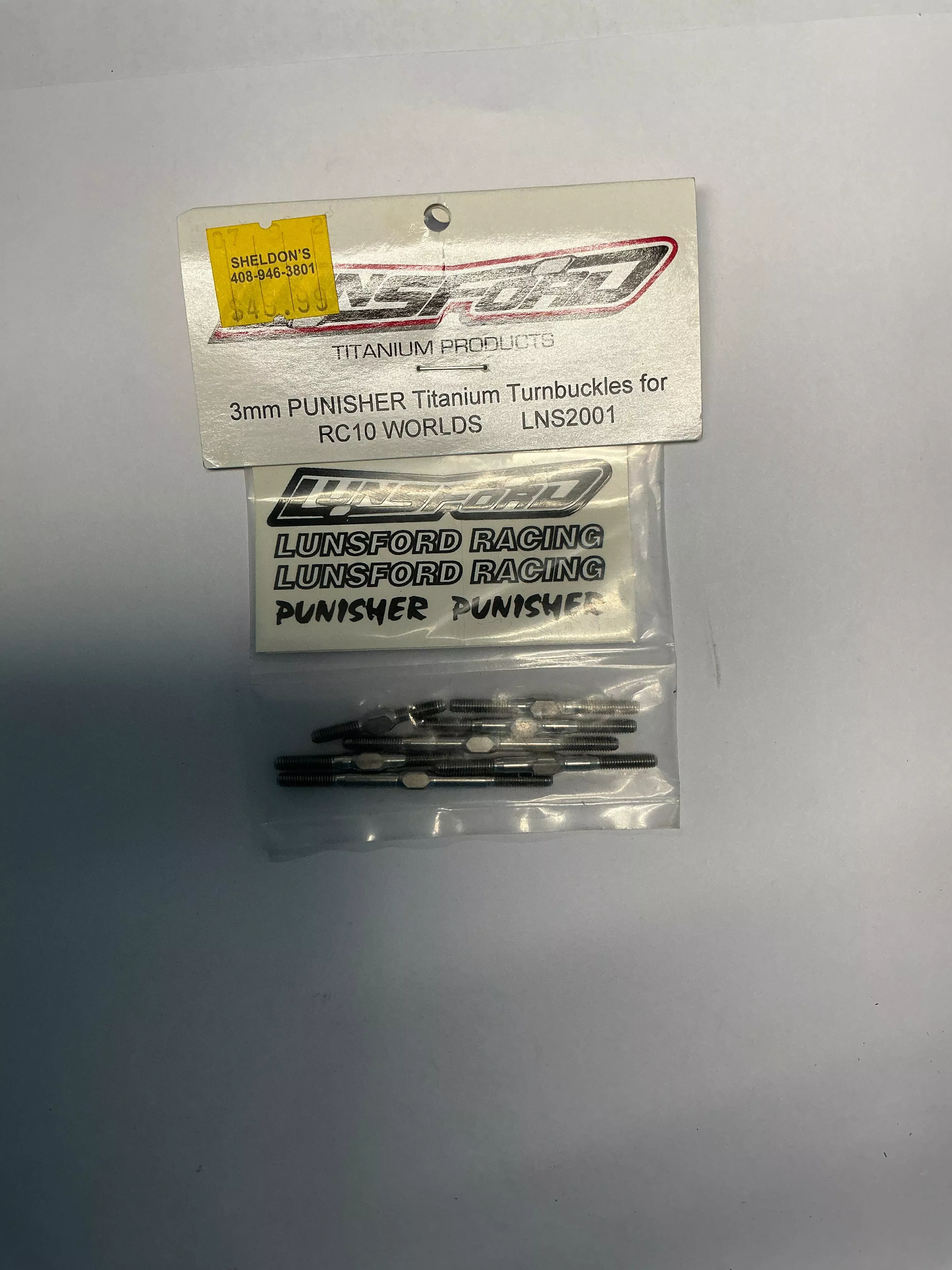 LUNSFORD 3mm PUNISHER Titanium Turnbuckles for RC10 WORLDS LNS2001