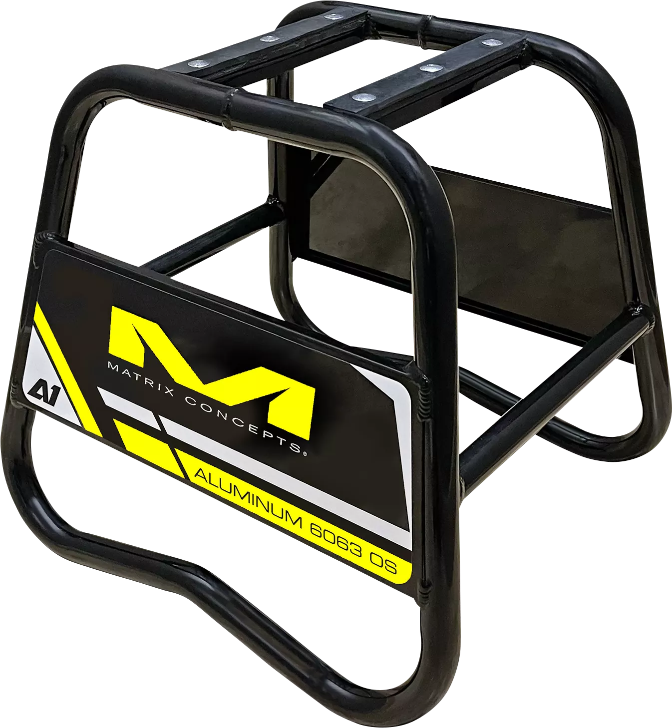 MATRIX CONCEPTS, LLC A1 Stand - Aluminum Yellow Part A1-104 for 85cc to 450cc Bikes