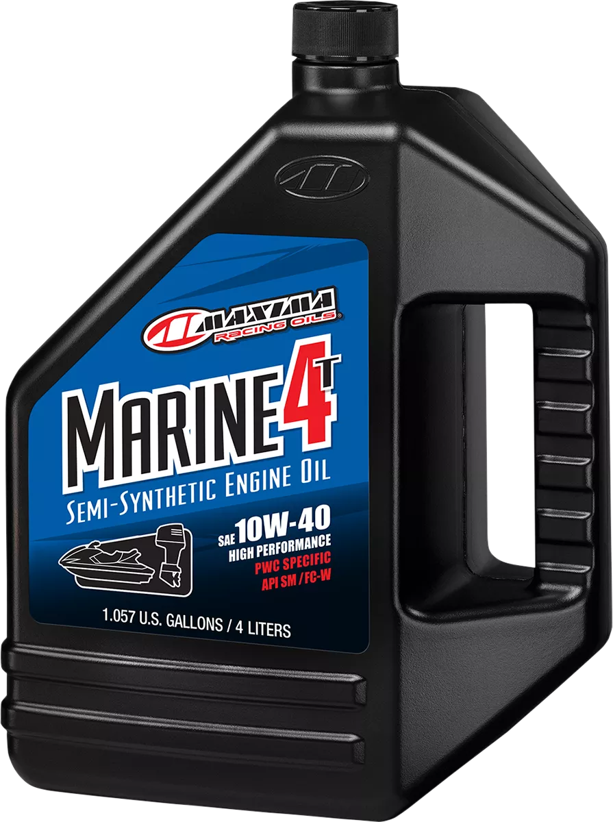MAXIMA RACING OIL Marine Synthetic Blend 4T Engine Oil 10W-40, 4 Liters * Part Number 30-529128