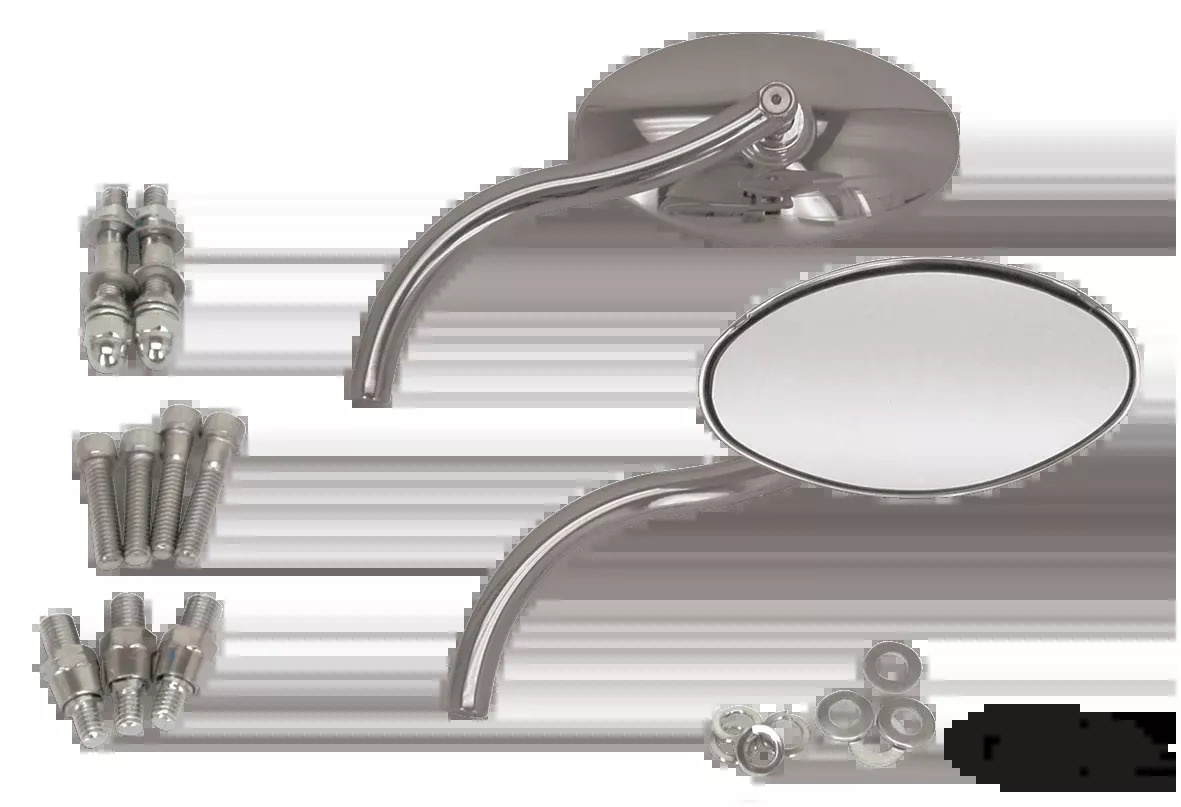 Merlin Estillo Cat Eye Rearview Mirrors for Harley-Davidson