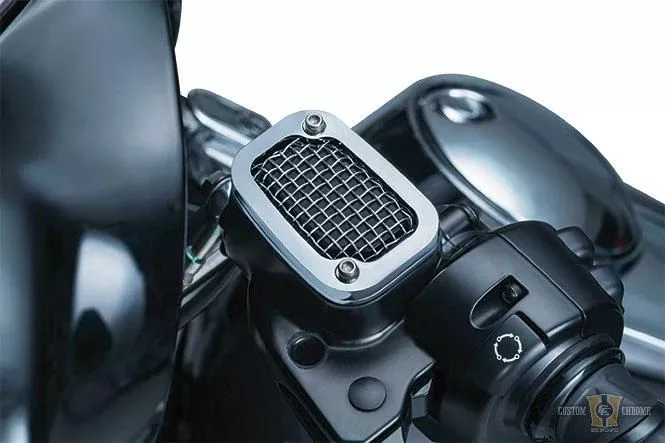 Mesh Master Cylinder Cover Chrome For Harley-Davidson