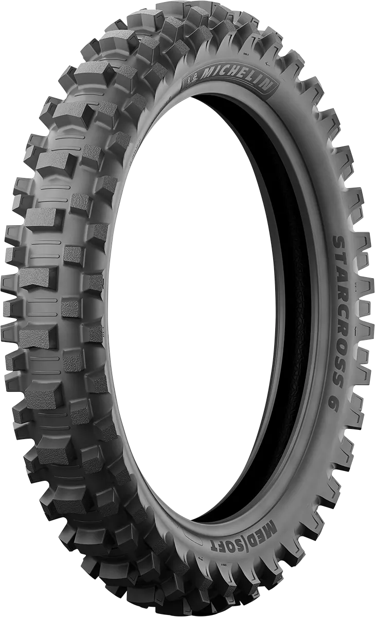 MICHELIN StarCross 6 Medium Hard Rear Tire - 120/90-18, Part Number 16782