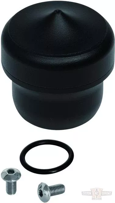 Mini Oil Reservoir, Omega, Matte Black Anodized For Harley-Davidson