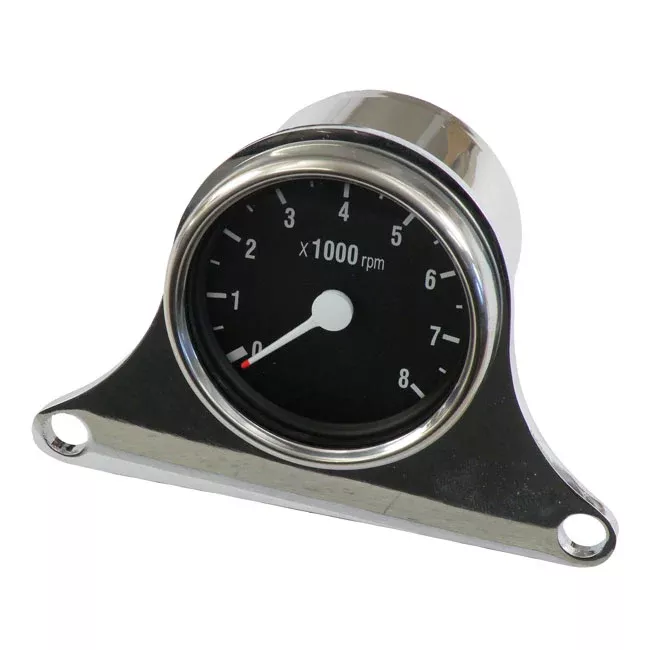 Mini Tachometer Kit, Electr. 8000 RPM For Harley-Davidson