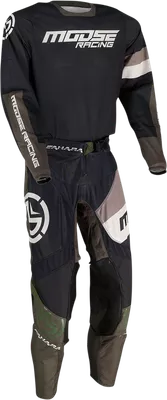 MOOSE RACING Sahara Pants - Black/Green - 32 2901-9033