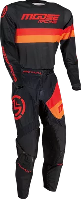MOOSE RACING Sahara Pants - Black/Orange/Red - 32 2901-9065
