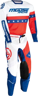 MOOSE RACING Sahara Pants - Red/White/Blue - 32 2901-9057