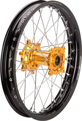 MOOSE RACING SX-1 Complete Wheel - Rear - Black Wheel/Gold Hub - 19"x2.15" - Suzuki SR-21519-BKGD