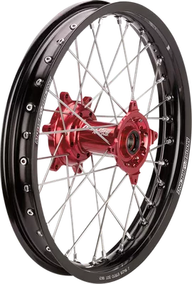 MOOSE RACING SX-1 Complete Wheel - Rear - Black Wheel/Red Hub - 18"x2.15" - Honda HR13-21318-BKRD