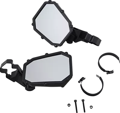 MOOSE UTILITY Mirror - Elite Pro - Side View - Octagon - Black MEMIRKIT-ES2CCS