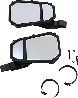 MOOSE UTILITY Mirror - Elite Series Pro - Side View - Hexagon - Black EMIRKIT-ES2