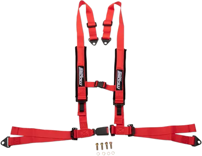 MOOSE UTILITY Seat Harness - 4 Point - 2x2 - Red 100-4403-PU