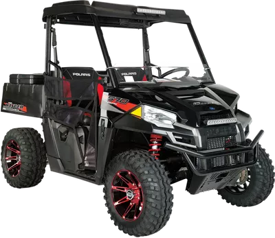 MOOSE UTILITY Wheel - 387X - Front - Anodized Red/Black - 12x7 - 4/156 - 4+3 387MO127156BWR4