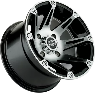 MOOSE UTILITY Wheel - 387X - Front - Machined Black - 12x7 - 4/136 - 4+3 387MO127136BW4
