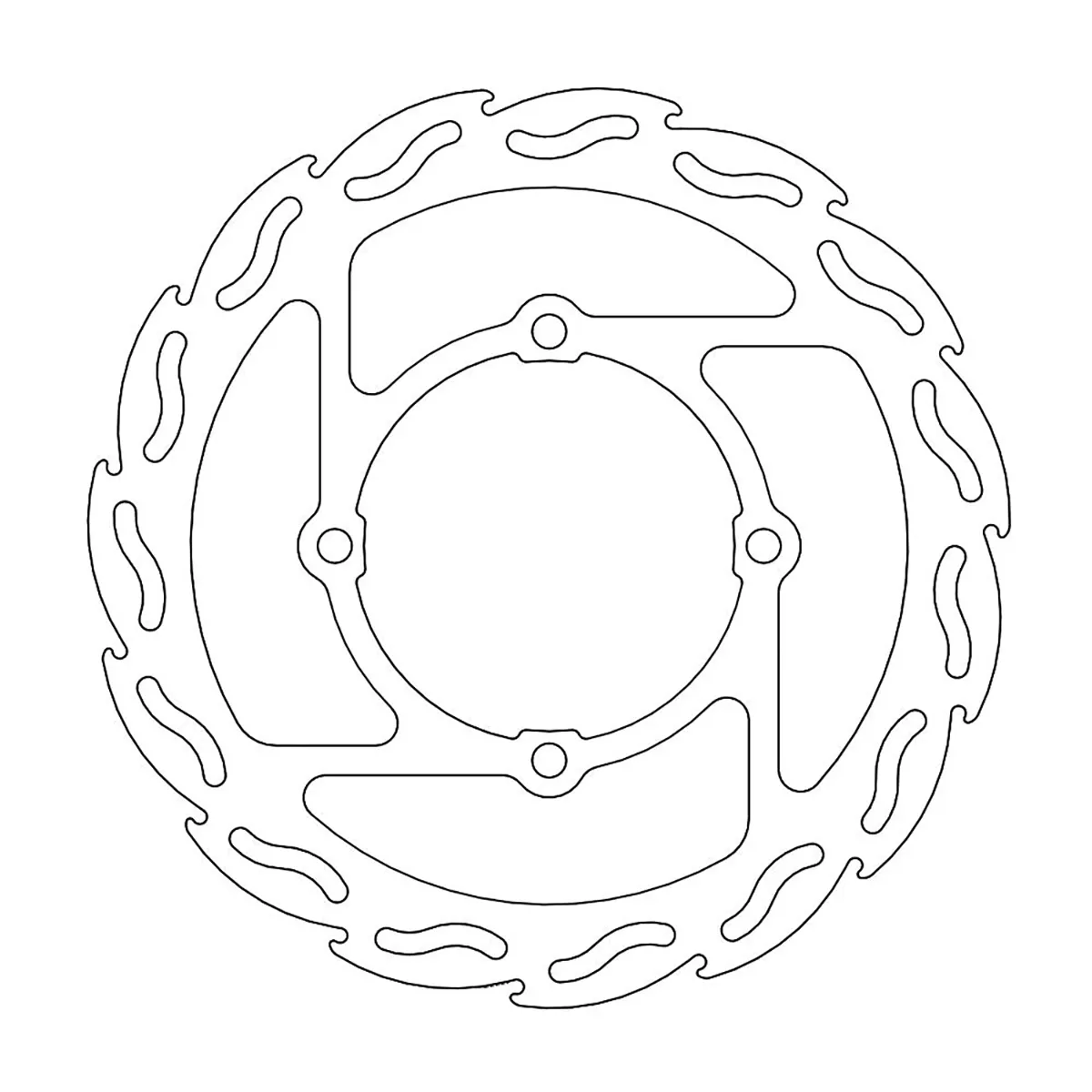 MOTO-MASTER Front Brake Rotor - Flame Design 110290-PU