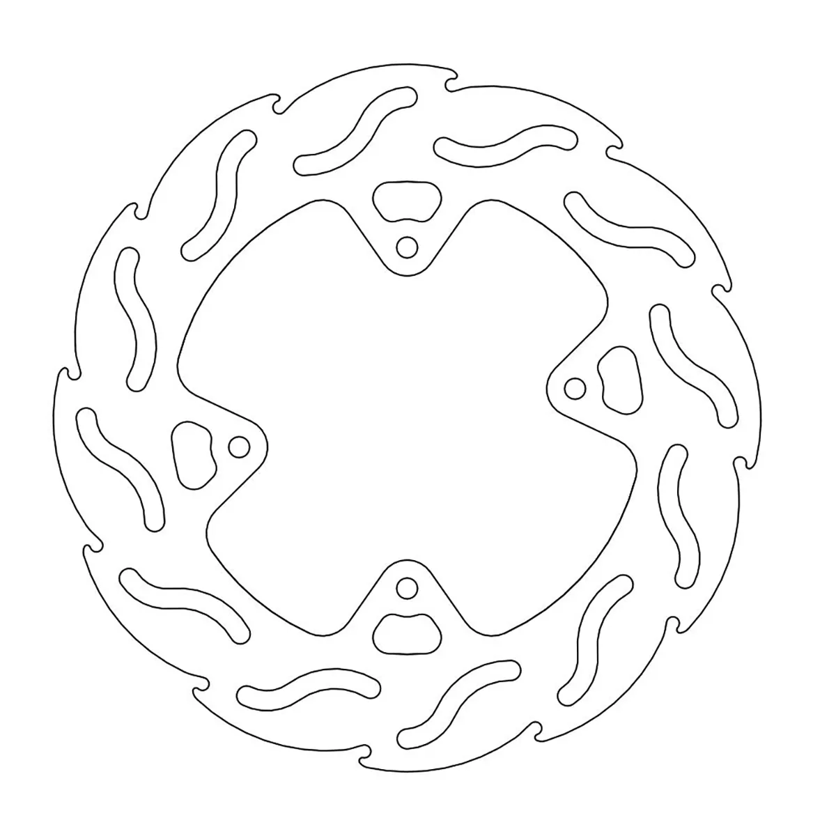 MOTO-MASTER Front Brake Rotor - Flame Design, Part 110231-PU