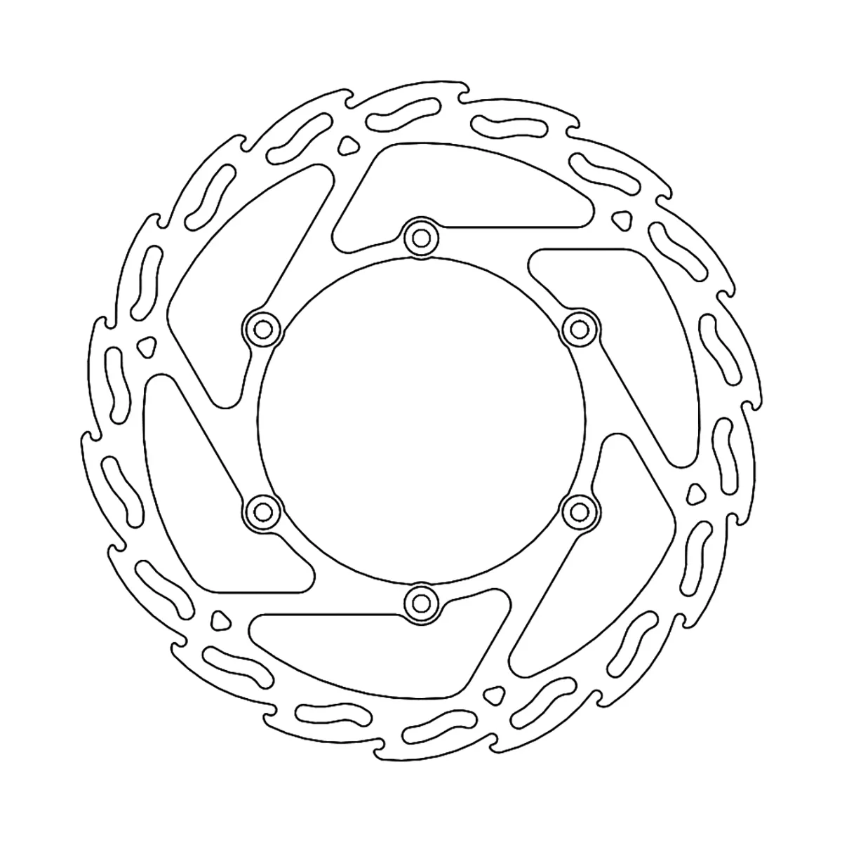 MOTO-MASTER Front Brake Rotor - Flame Design Part 110313-PU