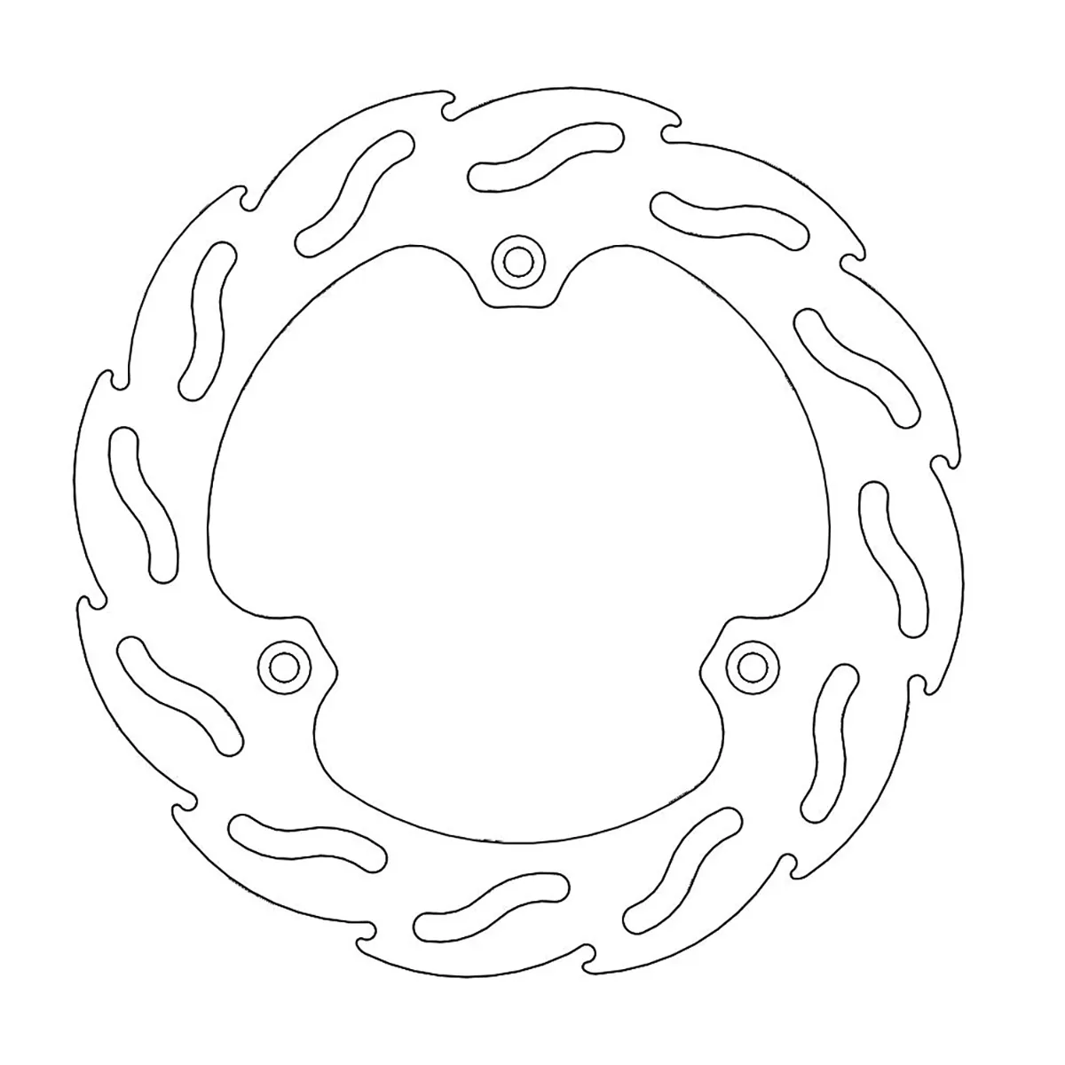 MOTO-MASTER Front Flame Brake Rotor - Part Number 110243-PU