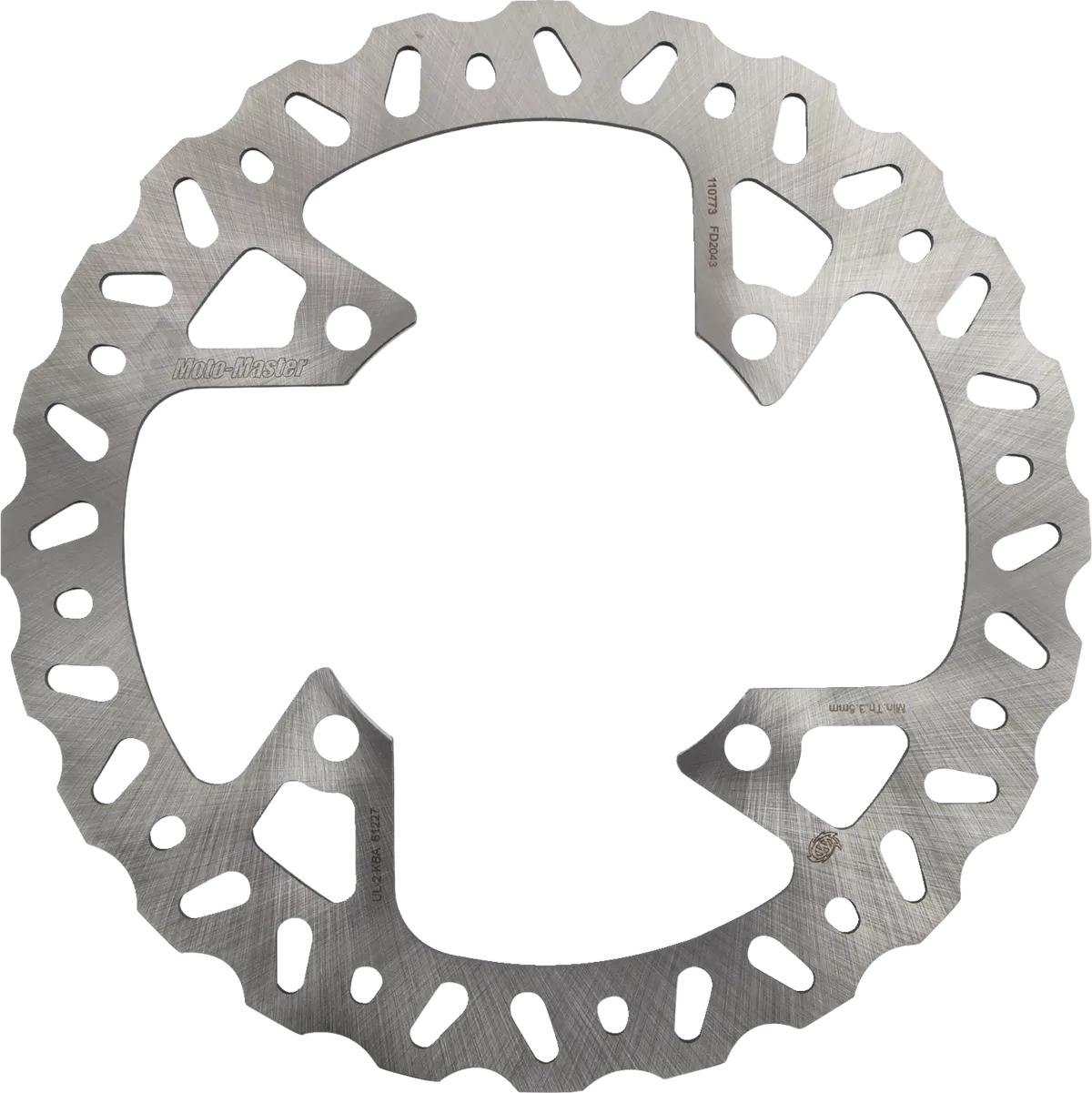 MOTO-MASTER Nitro Rear Brake Rotor 110773-PU for Enhanced Stopping Power
