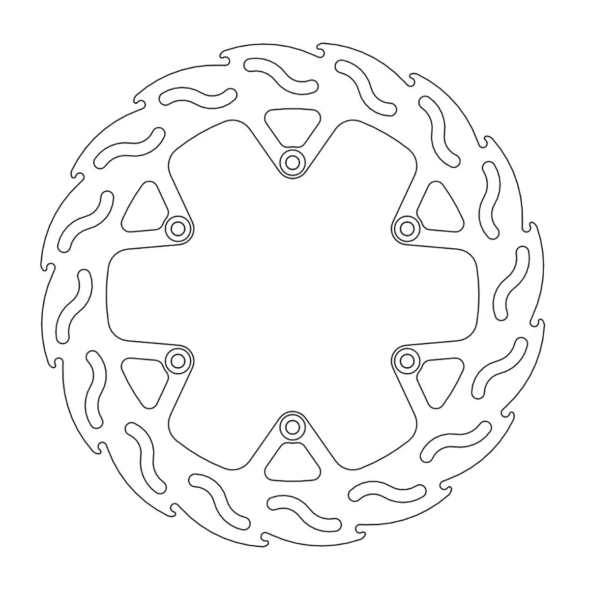 MOTO-MASTER Rear Flame Brake Rotor 110600-PU for Enhanced Stopping Power