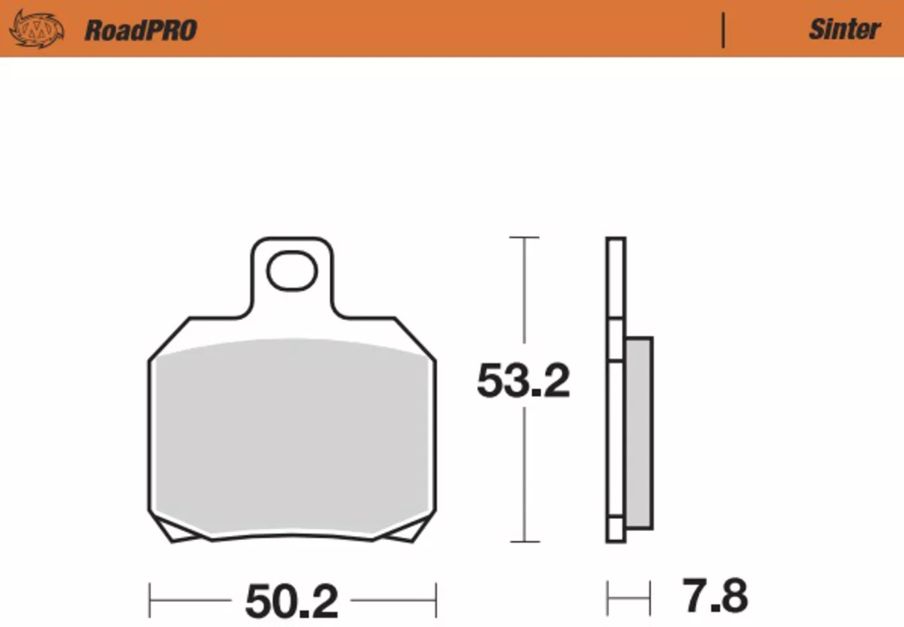 MOTO-MASTER Sintered Series Brake Pads 404802-PU for High-Performance Motorcycles