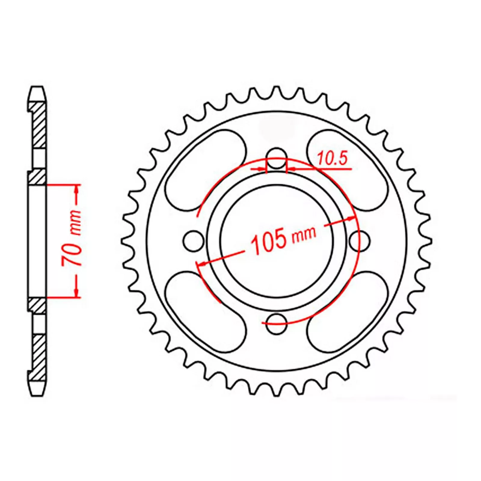 MTX 278 Steel Rear Sprocket #530 (11-367)