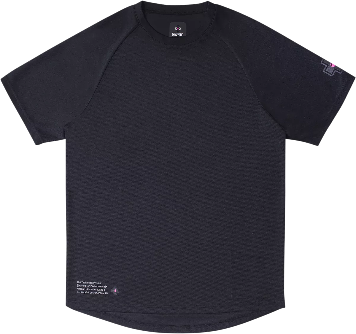 MUC-OFF USA Mountain Bike Short-Sleeve Jersey - Black, Medium (Part #20360)