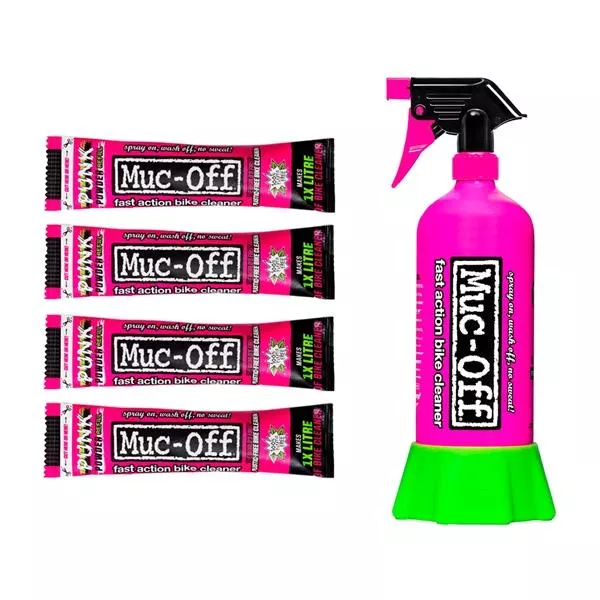 MucOff - Punk Powder Bike Cleaner (4 Pack) + Bottle for Life