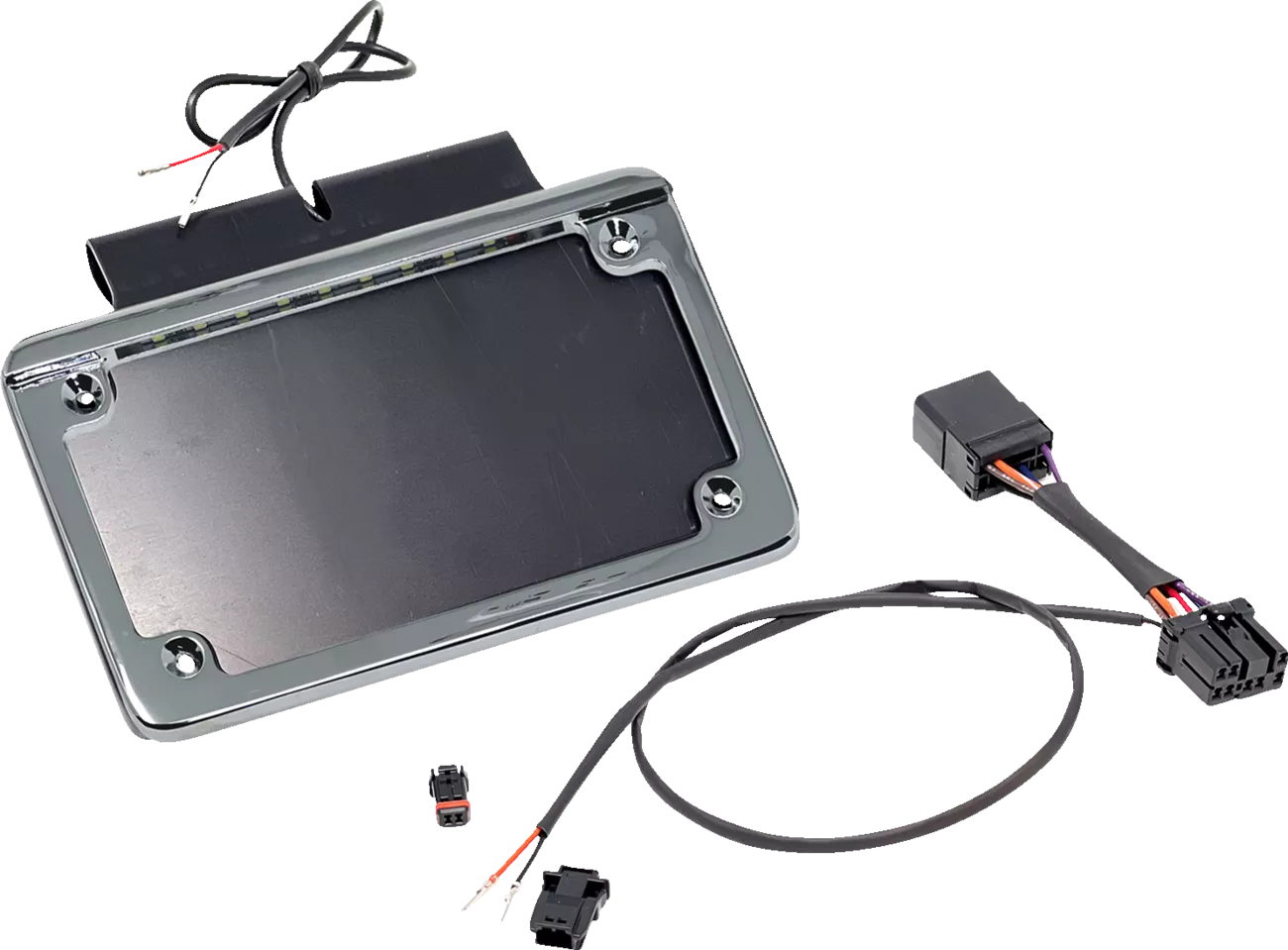 NAMZ NIBTH-C01 Saddlebag Tag Holder with Illuminated License Plate Frame for '97 FLHR