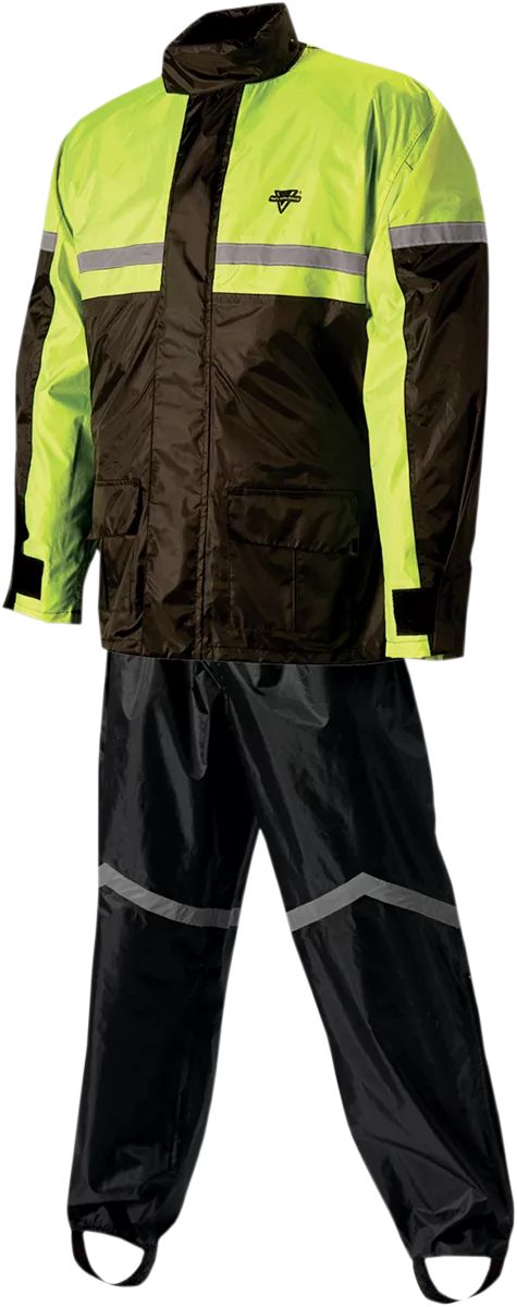 NELSON RIGG SR-6000 Stormrider Rainsuit - Hi-Viz Yellow/Black, 4XL - Waterproof Motorcycle Rain Gear