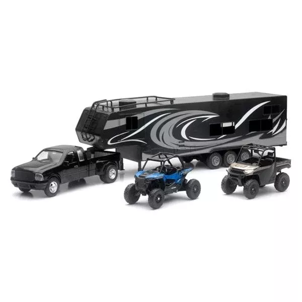 NewRayToys - Scale Model - Truck Toy Hauler with Polaris ATV-37046