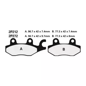NissinSemi-metallic brake pad 212NS