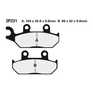 NissinSemi-metallic brake pad 231NS Yamaha