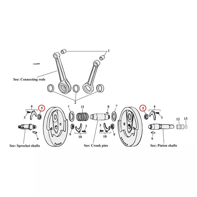 Nut, Crank Pin For Harley-Davidson