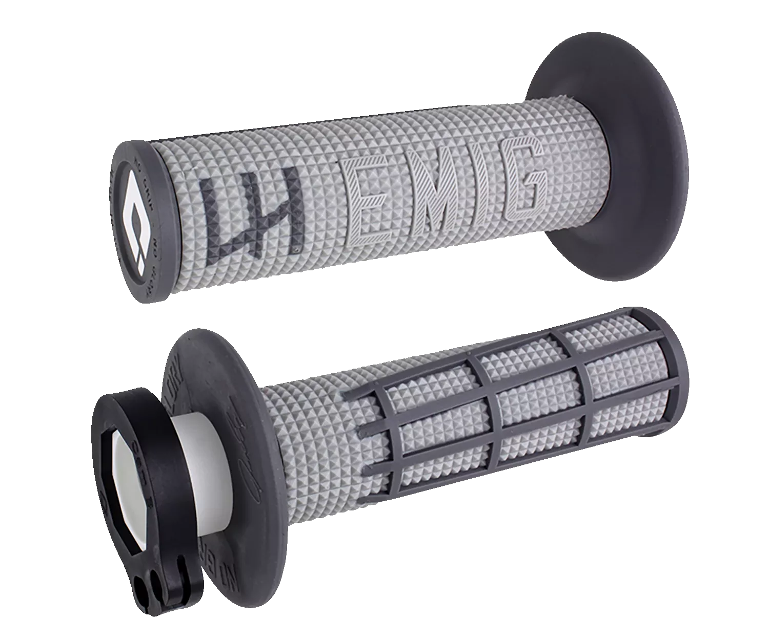 ODI Emig 2.0 Lock-On Grips Gray/Graphite H36E2GH - Performance Off-Road Motorcycle Handgrips