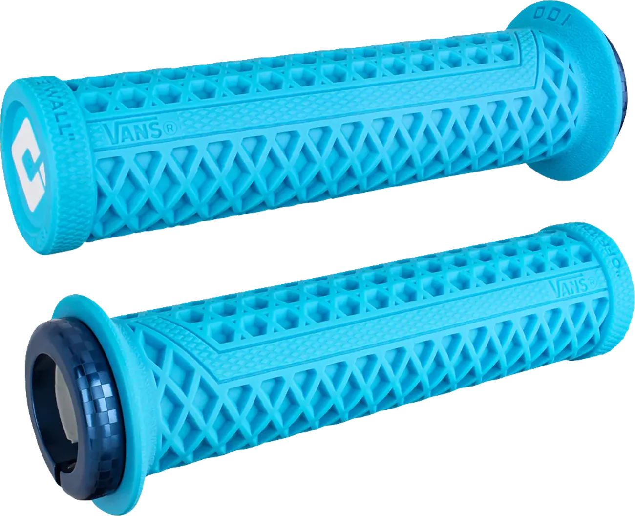 ODI Vans v2.1 Lock-On Grips - PWC Light Blue/Blue, 31mm Diameter, 13.5cm Length