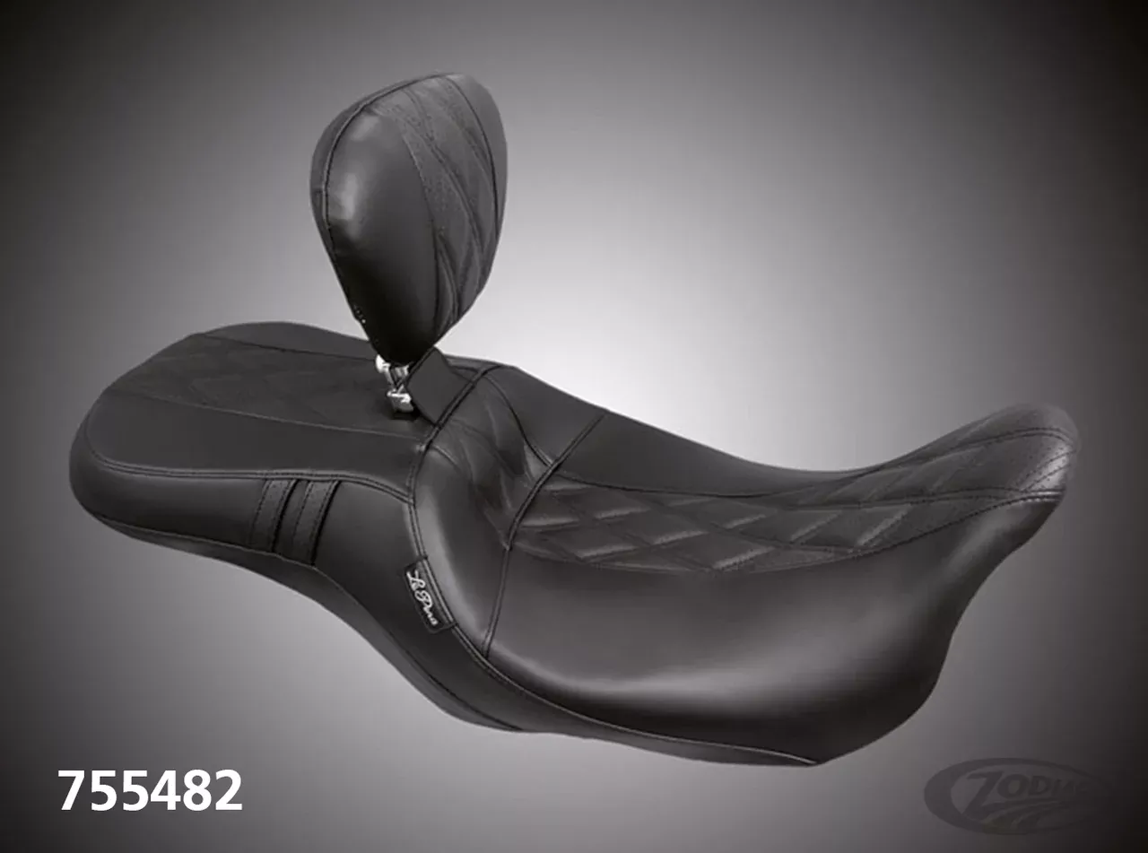 Outcast 2-up GT2 Perforated Inlay with Backrest FLH/T For Harley-Davidson
