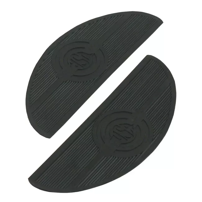 Oval Replacement Pads, Floorboards. Black For Harley-Davidson