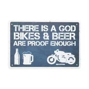 OxfordGarage metal plate There Is A God