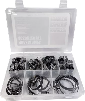 PARTS UNLIMITED Assortment Kit - Hose Clamp - 60-Pieces T03-6242K