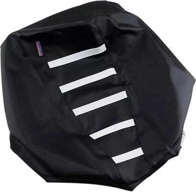 PARTS UNLIMITED Ribbed Seat Cover - Black/White - Arctic Cat CAT-102-337