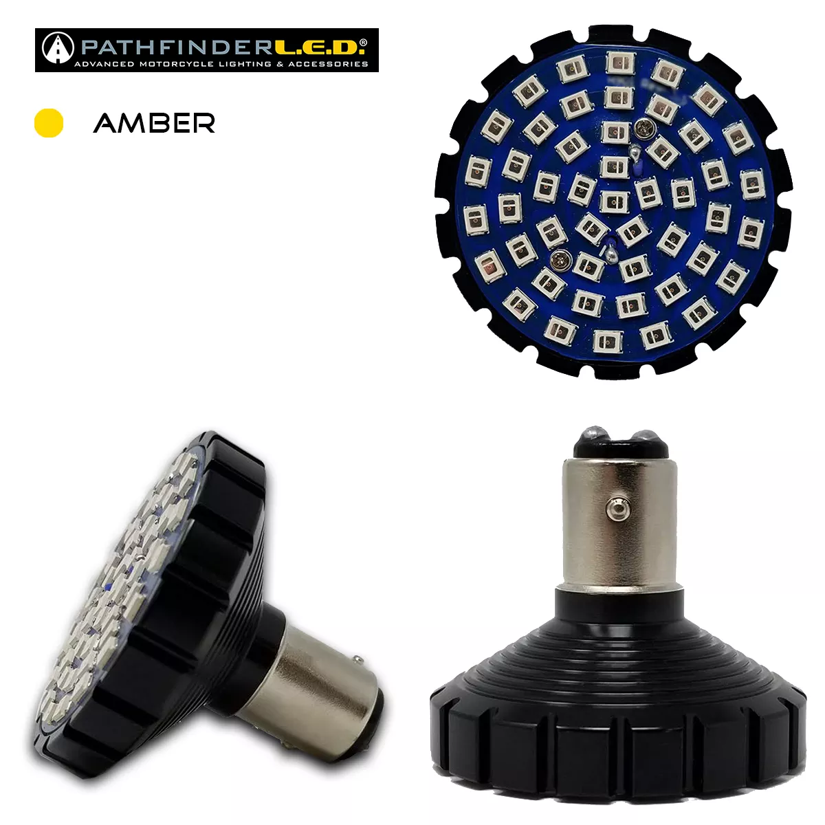 Pathfinder 4857A Bullet Ultra Bright LED Amber 1157 Style Replacement Bulb