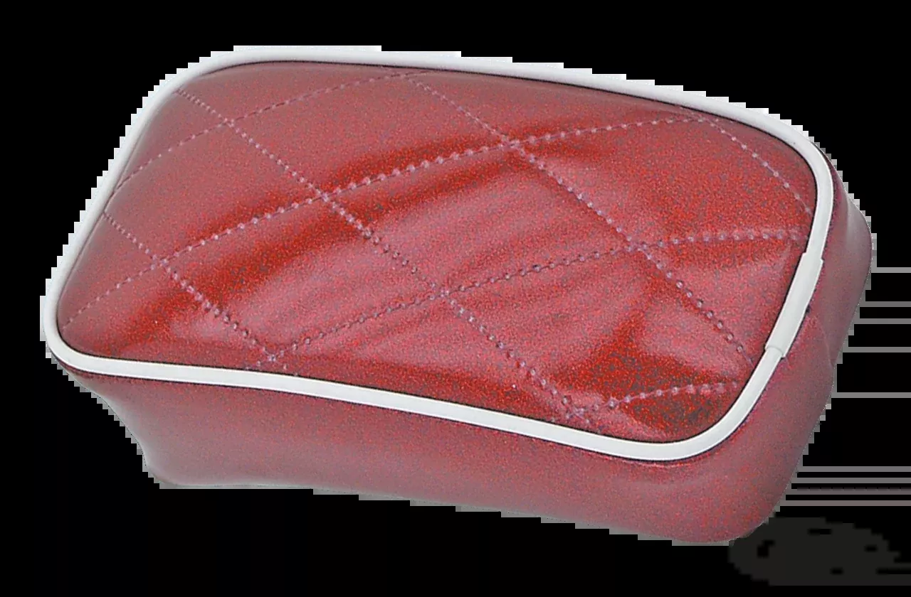 Pillion pad small uni mount Red flake For Harley-Davidson