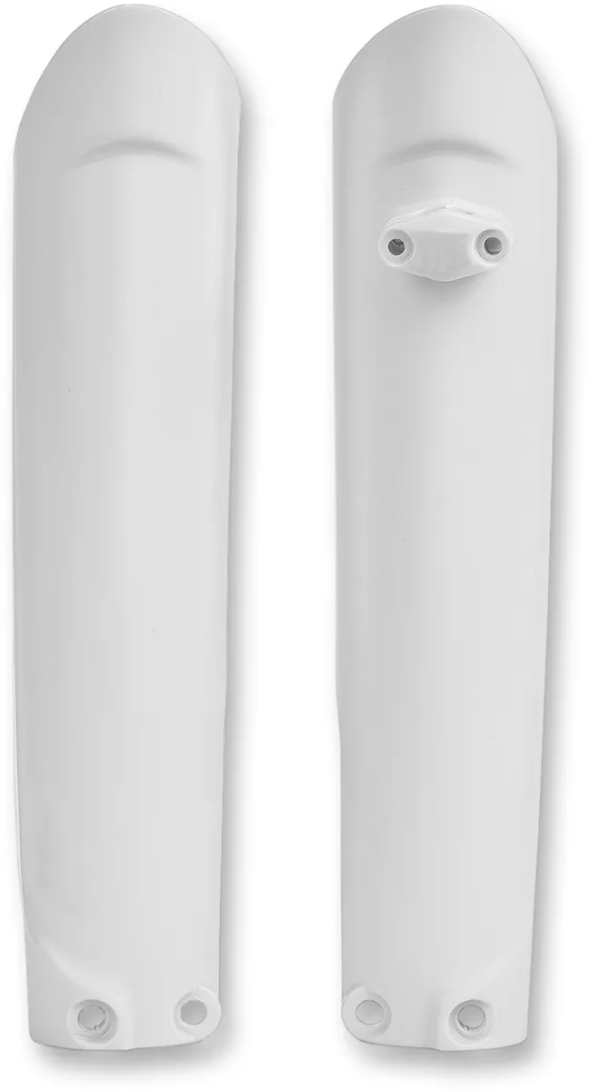 POLISPORT Fork Guard Cover - White (Part #8398600012) for Motorcycle Suspension Protection