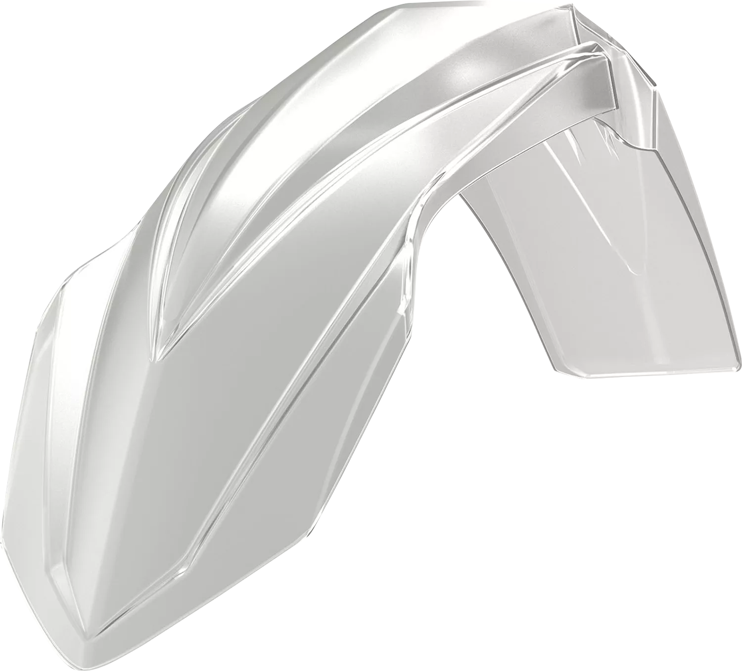 POLISPORT Front Fender for Yamaha 8553600010 - Clear, Impact-Resistant Plastic Replacement